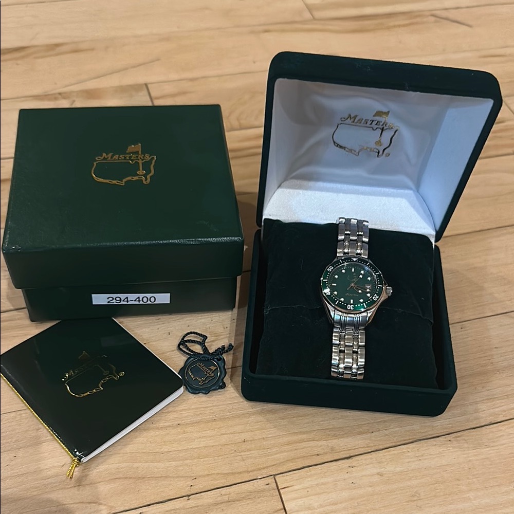 Master’s Ladies Silver Watch with Green Dial